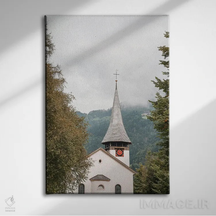 تابلو دکوراتیو Switzerland,کلیسای لاتربرونن، سوئیس اثر هنریکه شنک - نمای روبهرو روی دیوار