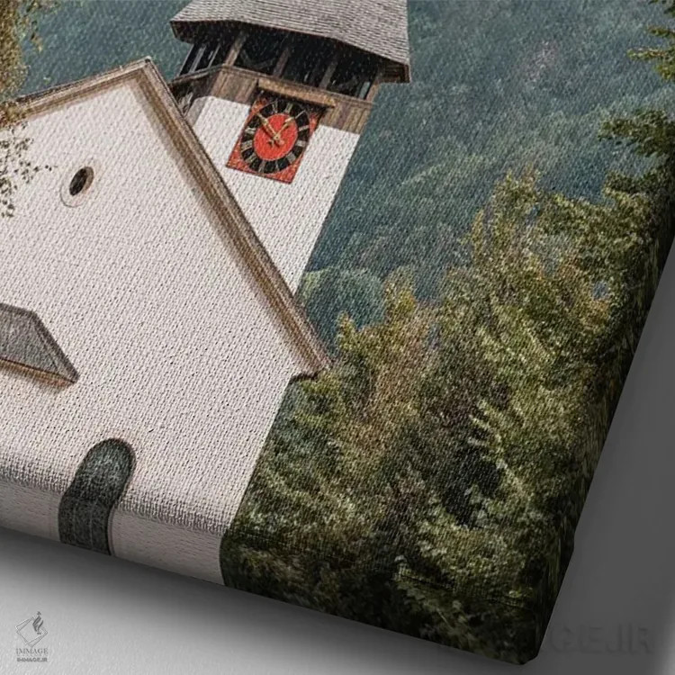 تابلو دکوراتیو Switzerland,کلیسای لاتربرونن، سوئیس اثر هنریکه شنک - نمای نزدیک بافت بوم