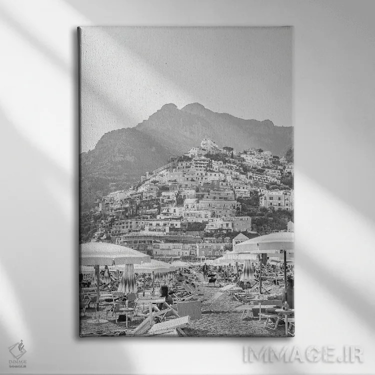 تابلو دکوراتیو روز ساحلی پوزیتانو اثر هنریکه شنک - نمای روبهرو روی دیوار