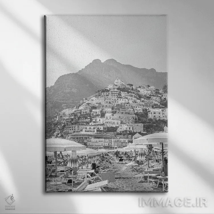 تابلو دکوراتیو روز ساحلی پوزیتانو اثر هنریکه شنک - نمای روبهرو روی دیوار
