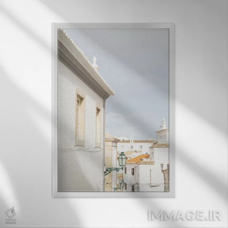 تابلو دکوراتیو آلبوفیرا سفید اثر هنریکه شنک - نمای قابدار سفید