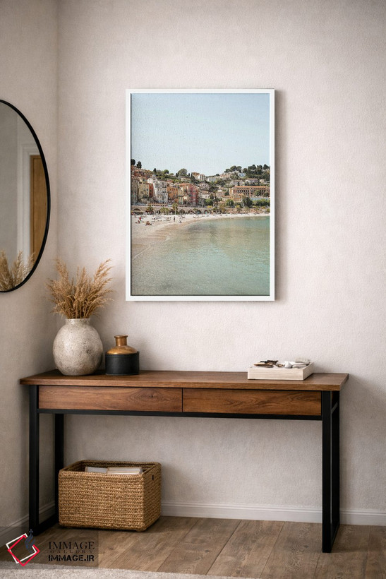 تابلو دکوراتیو France,ساحل منتون، فرانسه اثر هنریکه شنک - D4W