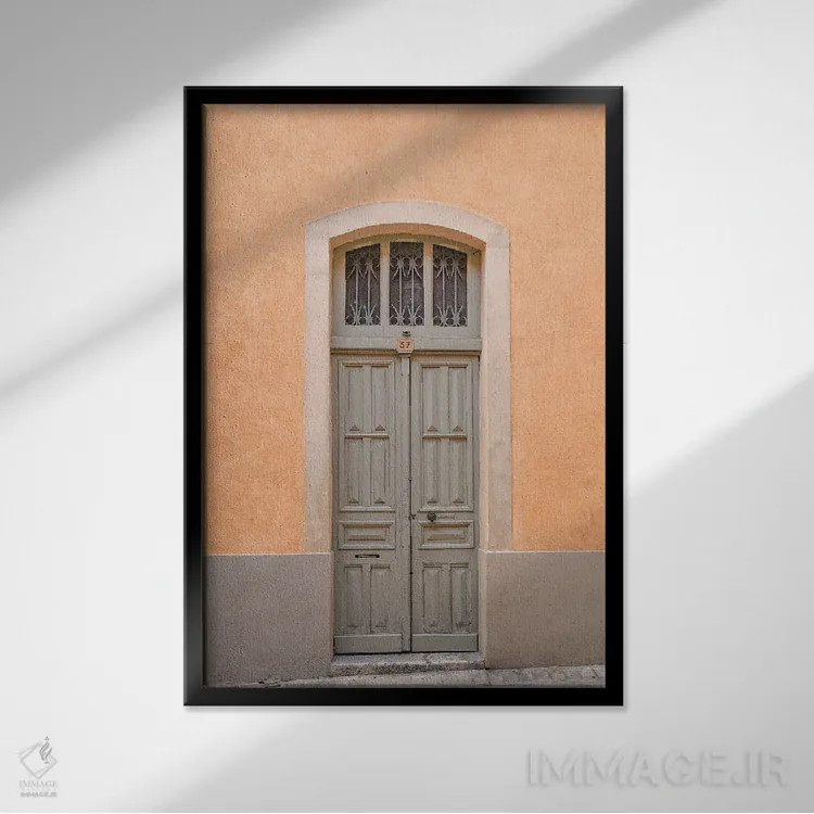 تابلو دکوراتیو France,درب در نیس، فرانسه اثر هنریکه شنک - نمای قابدار مشکی