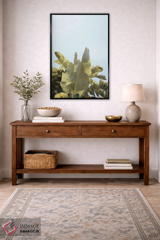 تابلو دکوراتیو برگ های گیاه موز گرمسیری اثر هنریکه شنک - D4B