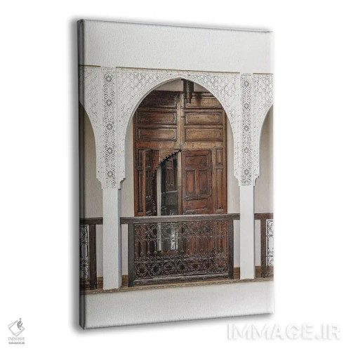 تابلو دکوراتیو درب چوبی قدیمی در مراکش اثر هنریکه شنک - نمای پرسپکتیو محصول