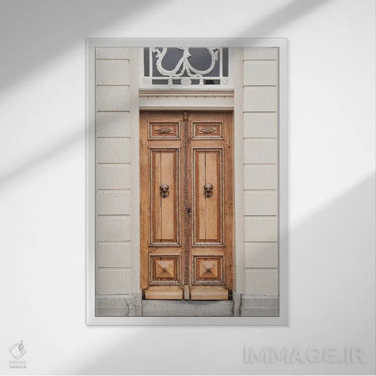 تابلو دکوراتیو درب جلوی چوبی در هلند اثر هنریکه شنک - نمای قابدار سفید