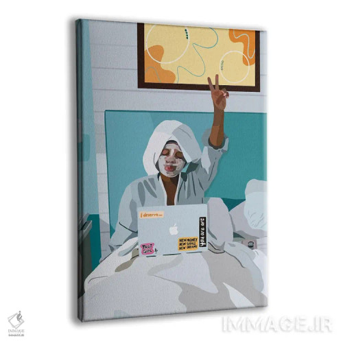 تابلو دکوراتیو زمان برای خودم اثر آرت پی سی ئی - نمای پرسپکتیو محصول