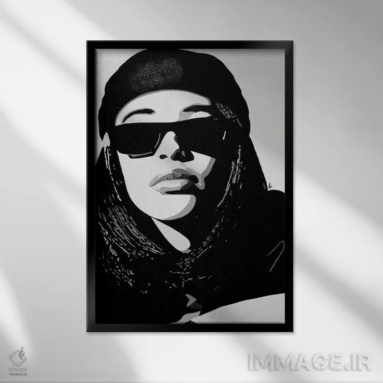 تابلو دکوراتیو یکی در میلیون اثر آرت پی سی ئی - نمای قابدار مشکی