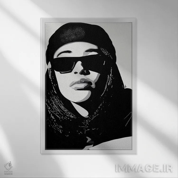 تابلو دکوراتیو یکی در میلیون اثر آرت پی سی ئی - نمای قابدار سفید