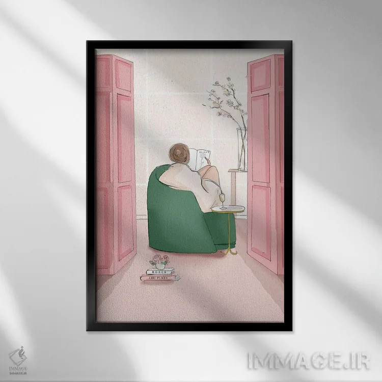 تابلو دکوراتیو بهار در راه است اثر هدر استیلافسن - نمای قابدار مشکی