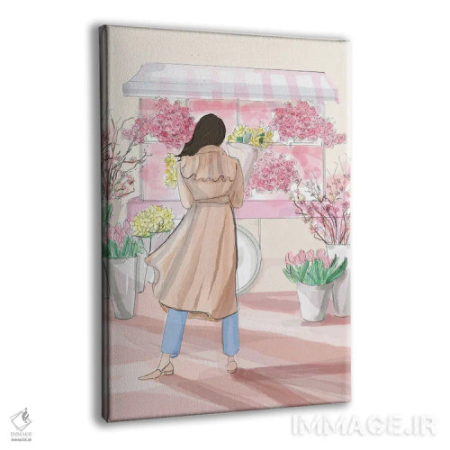تابلو دکوراتیو گاری گل اثر هدر استیلافسن - نمای پرسپکتیو محصول