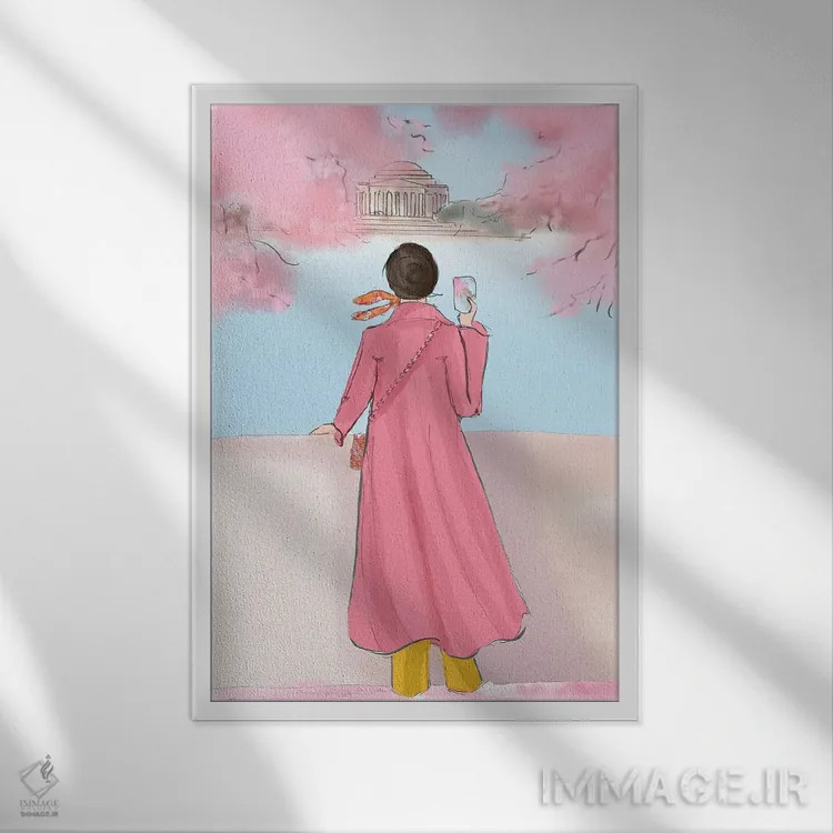 تابلو دکوراتیو آخر هفته در جشنواره گیلاس اثر هدر استیلافسن - نمای قابدار سفید