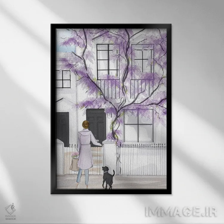 تابلو دکوراتیو آخر هفته در کنسینگتون اثر هدر استیلافسن - نمای قابدار مشکی