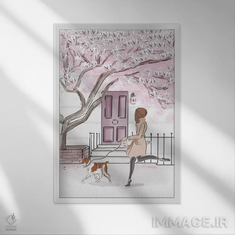 تابلو دکوراتیو آخر هفته در ناتینگ هیل اثر هدر استیلافسن - نمای قابدار سفید