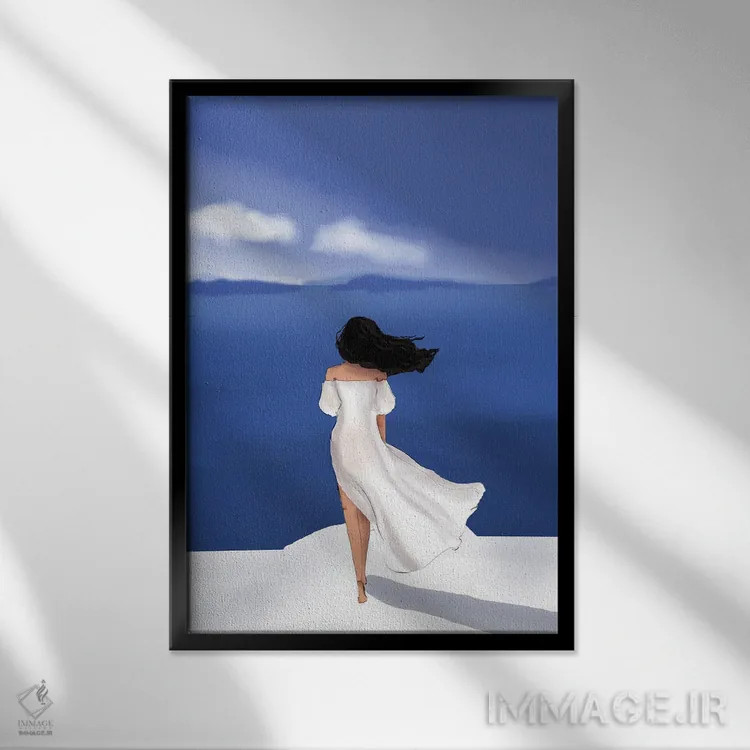 تابلو دکوراتیو بالای ابرها اثر هدر استیلافسن - نمای قابدار مشکی