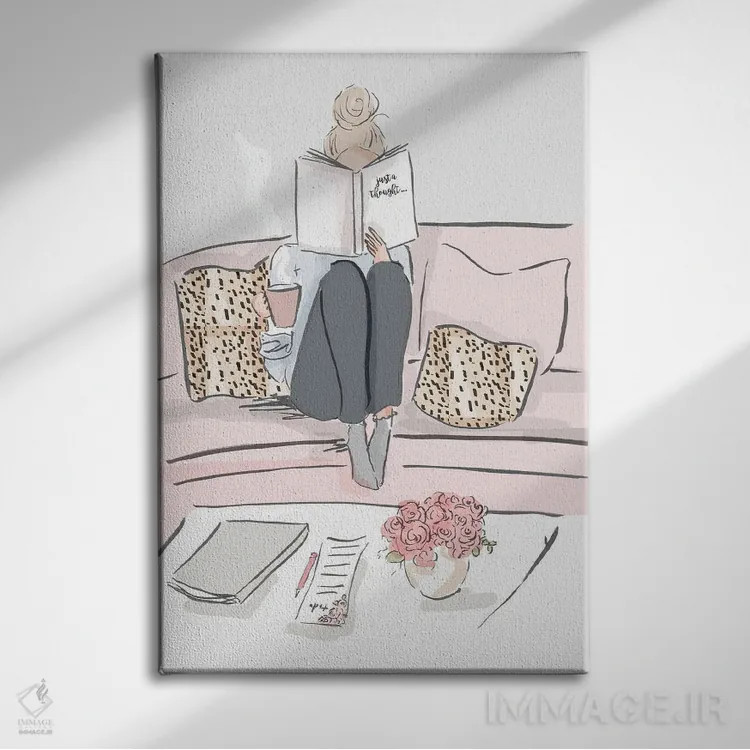 تابلو دکوراتیو دیوانه وار عاشق قهوه اثر هدر استیلافسن - نمای روبهرو روی دیوار