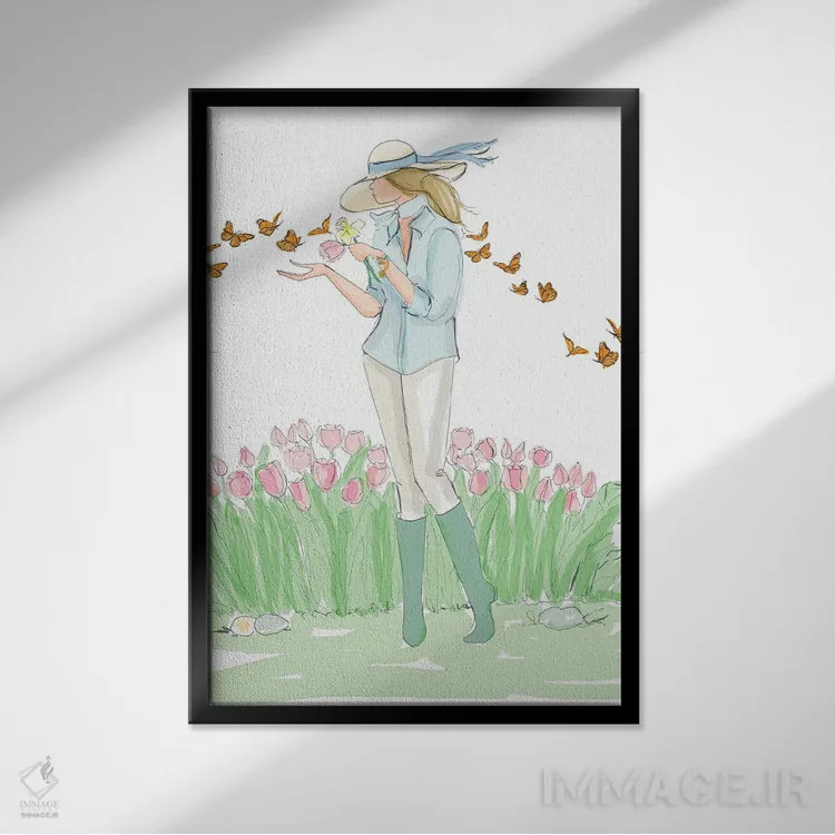 تابلو دکوراتیو به تو بال می دهد اثر هدر استیلافسن - نمای قابدار مشکی