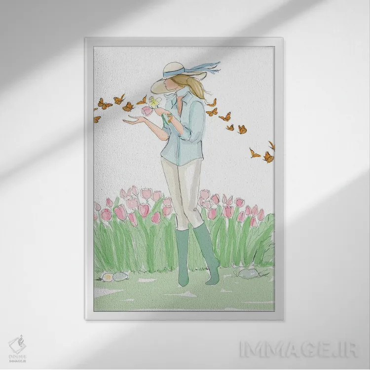 تابلو دکوراتیو به تو بال می دهد اثر هدر استیلافسن - نمای قابدار سفید