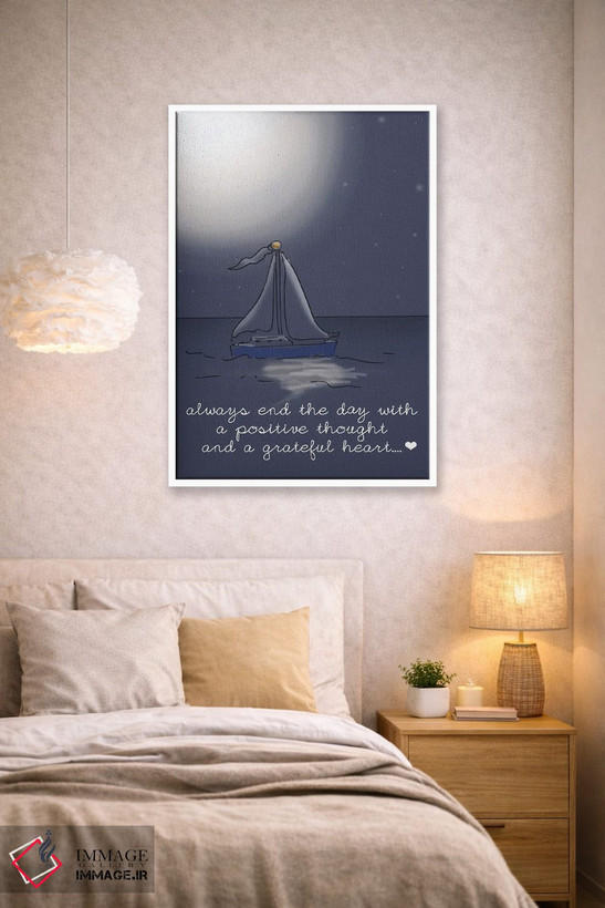 تابلو دکوراتیو همیشه روزت را با قلبی شکرگزار تمام کن اثر هدر استیلافسن - D2W