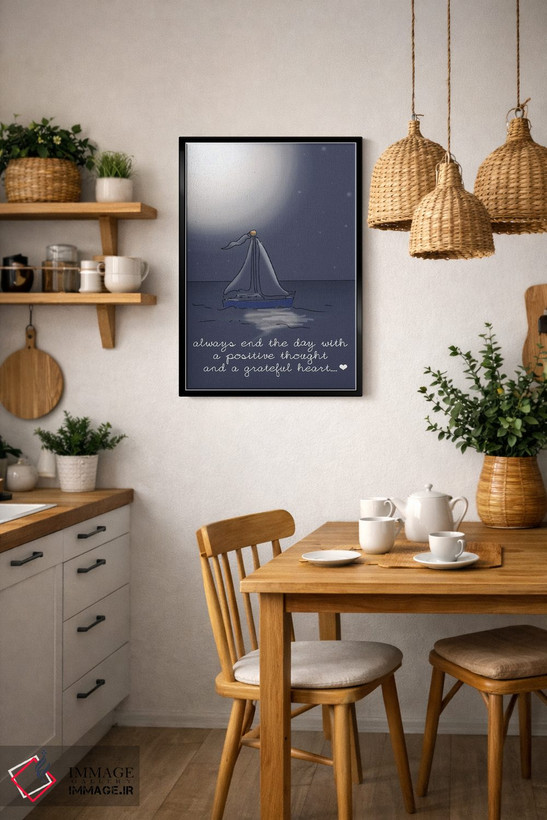 تابلو دکوراتیو همیشه روزت را با قلبی شکرگزار تمام کن اثر هدر استیلافسن - D6B