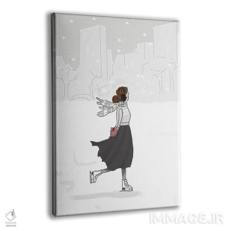 تابلو دکوراتیو اسکیت روی یخ اثر هدر استیلافسن - نمای پرسپکتیو محصول