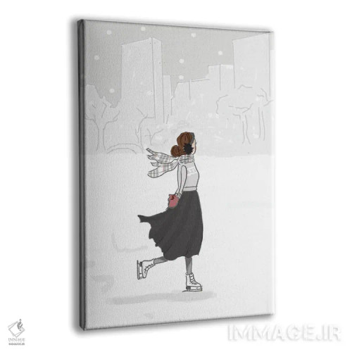 تابلو دکوراتیو اسکیت روی یخ اثر هدر استیلافسن - نمای پرسپکتیو محصول