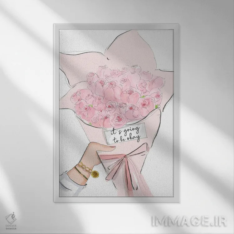 تابلو دکوراتیو همه چیز درست می شود اثر هدر استیلافسن - نمای قابدار سفید