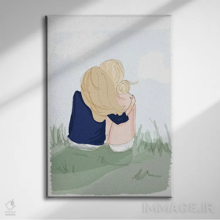 تابلو دکوراتیو فرشته ها اغلب در قالب دوست فرستاده می شوند اثر هدر استیلافسن - نمای روبهرو روی دیوار