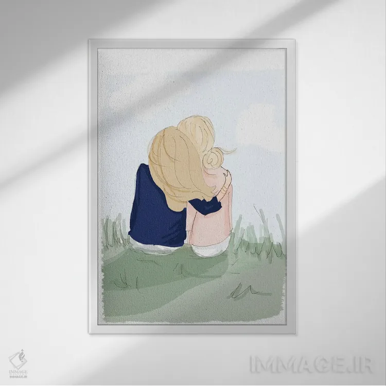 تابلو دکوراتیو فرشته ها اغلب در قالب دوست فرستاده می شوند اثر هدر استیلافسن - نمای قابدار سفید