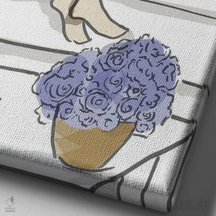 تابلو دکوراتیو زندگی ای را که دوست داری زندگی کن اثر هدر استیلافسن - نمای نزدیک بافت بوم