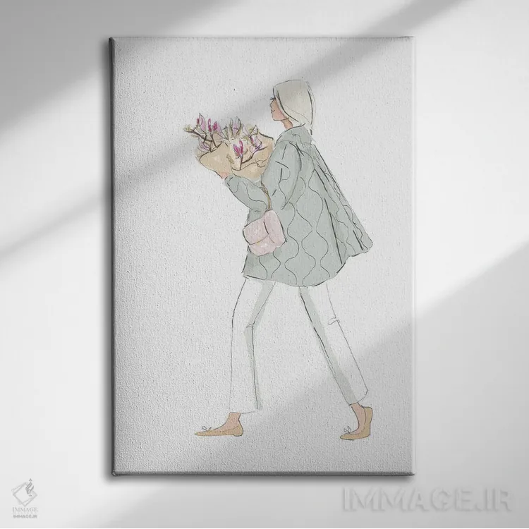 تابلو دکوراتیو ماگنولیا و کارهای روزمره اثر هدر استیلافسن - نمای روبهرو روی دیوار