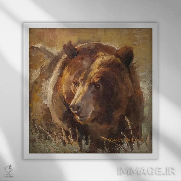 تابلو دکوراتیو گریز اثر مارک مک کنا - نمای قابدار سفید