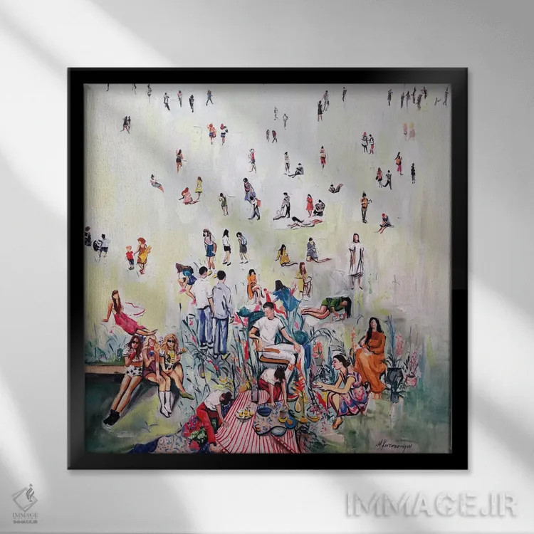 تابلو دکوراتیو لذت ببرید اثر مارینا کوتسو سپیرو - نمای قابدار مشکی