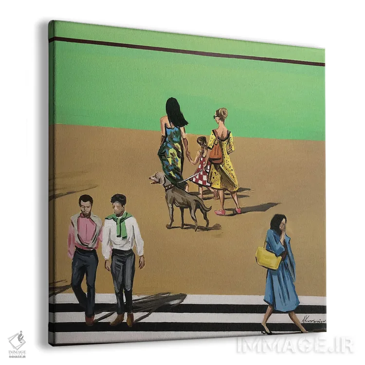 تابلو دکوراتیو پیاده روی اثر مارینا کوتسو سپیرو - نمای پرسپکتیو محصول
