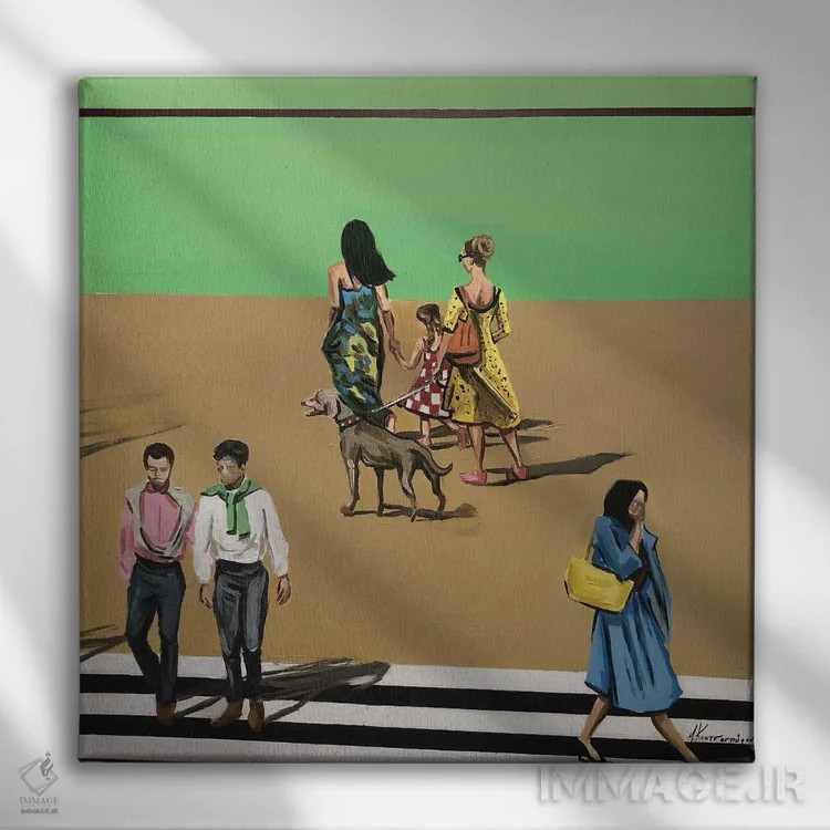 تابلو دکوراتیو پیاده روی اثر مارینا کوتسو سپیرو - نمای روبهرو روی دیوار