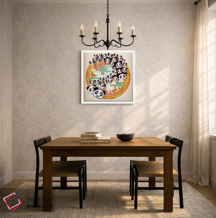 تابلو دکوراتیو چرخش پاندا اثر فایو بای فایو کالکتیو - D4W
