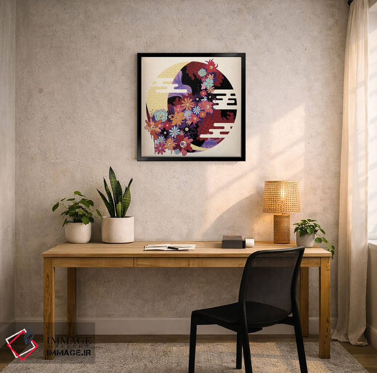 تابلو دکوراتیو بوی گل اثر فایو بای فایو کالکتیو - D5B