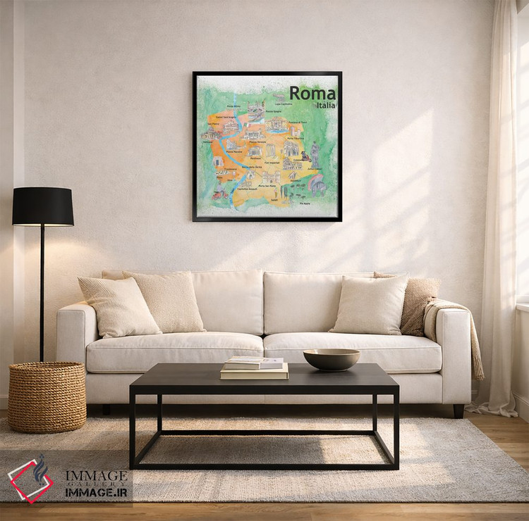 تابلو دکوراتیو رم ایتالیا - پوستر سفر تصویری اثر مارکوس و مارتینا بلیشنر - D3B