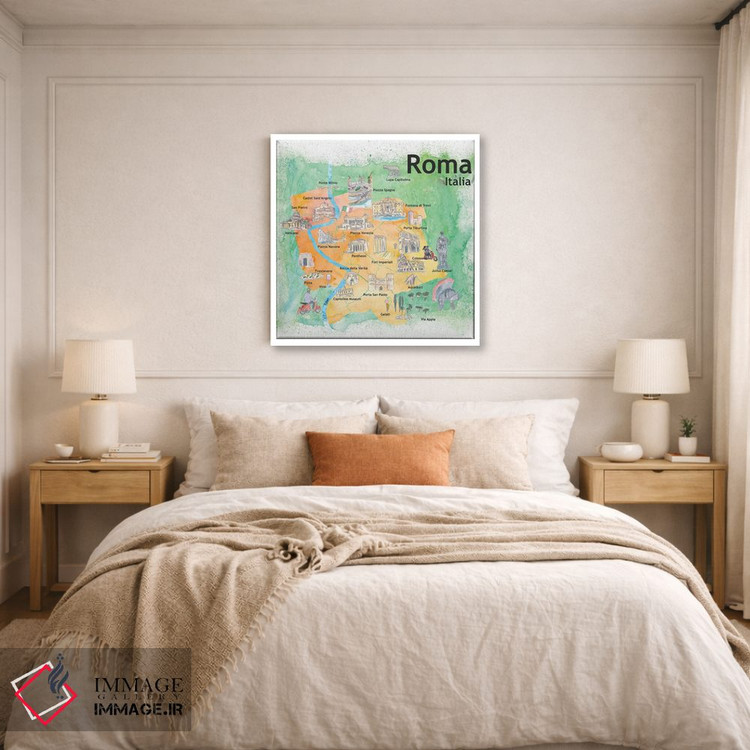 تابلو دکوراتیو رم ایتالیا - پوستر سفر تصویری اثر مارکوس و مارتینا بلیشنر - D5W