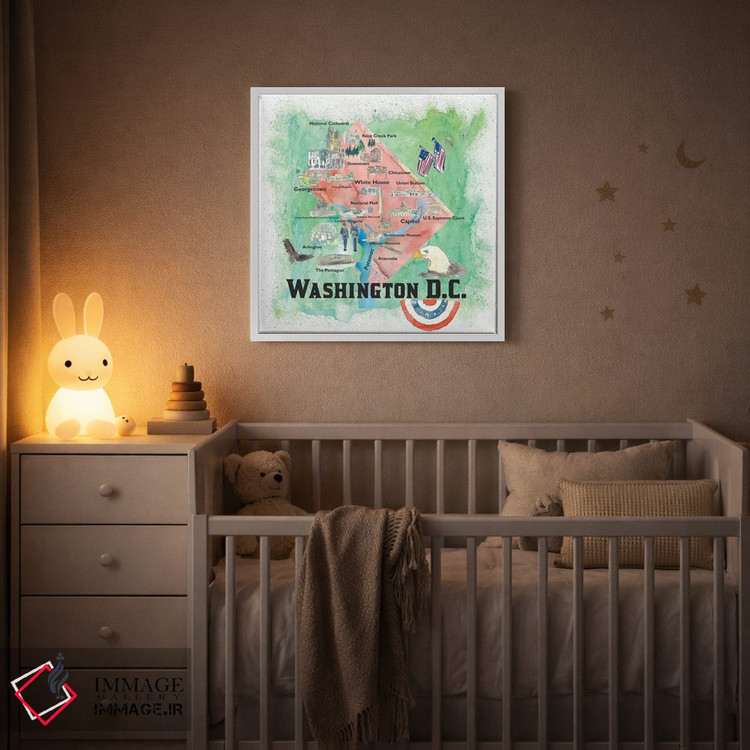 تابلو دکوراتیو واشنگتن دی سی آمریکا - پوستر سفر تصویری اثر مارکوس و مارتینا بلیشنر - D3W