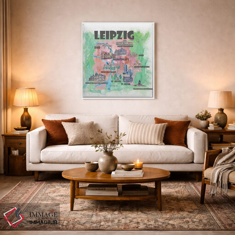 تابلو دکوراتیو پوستر سفر لایپزیگ، آلمان اثر مارکوس و مارتینا بلیشنر - D3W