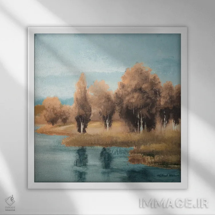 تابلو دکوراتیو "درخشش طبیعت II" اثر مایکل مارکون - نمای قابدار سفید