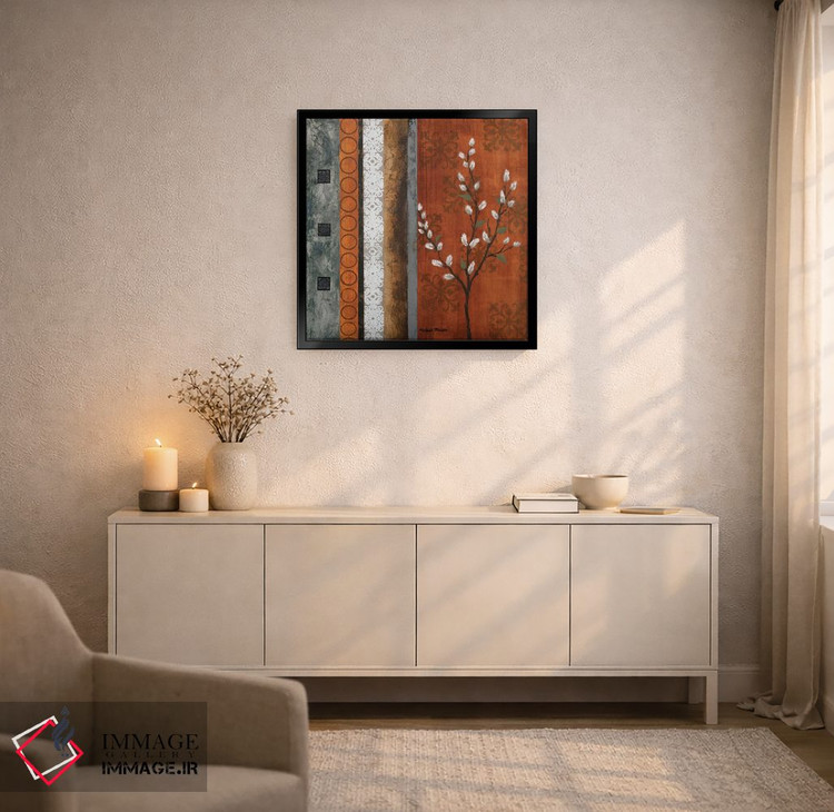 تابلو انتزاعی "شاخه های بید II" اثر مایکل مارکون - D6B
