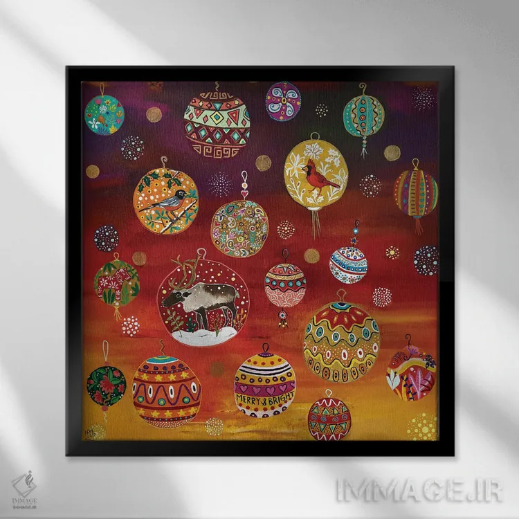 تابلو دکوراتیو روح کریسمس اثر ماگالی مودوکس - نمای قابدار مشکی