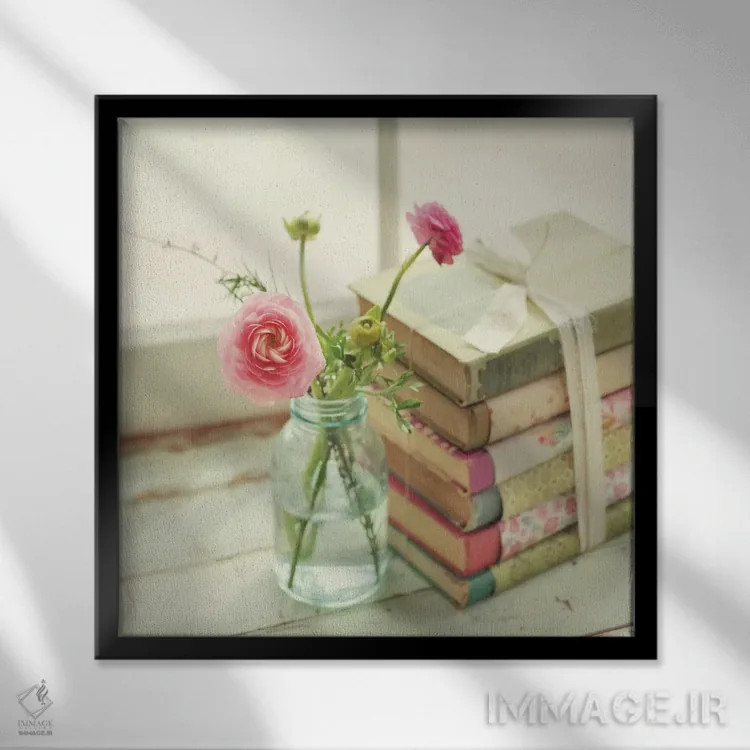 تابلو دکوراتیو "فلورا ۱ " اثر مندی لین - نمای قابدار مشکی