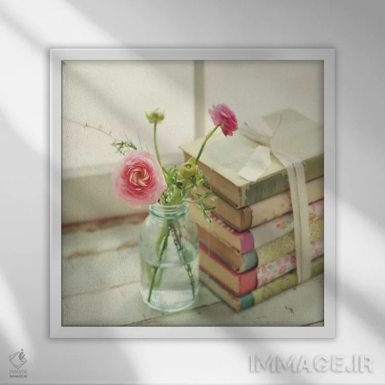تابلو دکوراتیو "فلورا ۱ " اثر مندی لین - نمای قابدار سفید