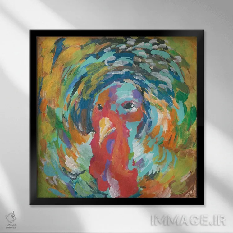 تابلو دکوراتیو قرقره اثر جسیکا مینگو - نمای قابدار مشکی