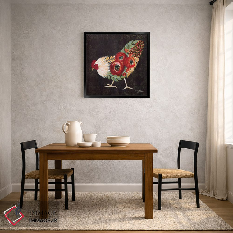 تابلو مدرن خروس گیاهی اثر میشل نورمن - D3B