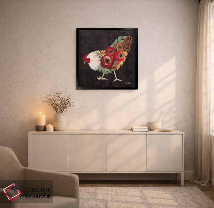 تابلو مدرن خروس گیاهی اثر میشل نورمن - D6B