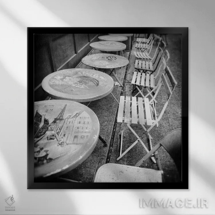 تابلو دکوراتیو بیسترو اثر عکاسی ام اسکات - نمای قابدار مشکی